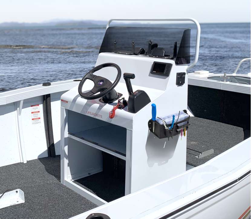 Center Console Glass Boat Fit Out Options with RAILBLAZA RAILBLAZA