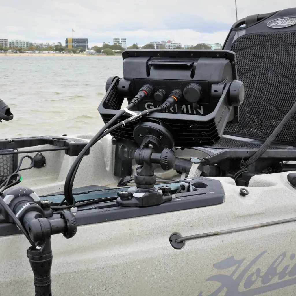 garmin fish finders for kayaks WINDFRD Finder Track Mount with Transducer Mounting Arm Kayak Boat Which Fish Finder to use